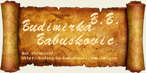 Budimirka Babušković vizit kartica